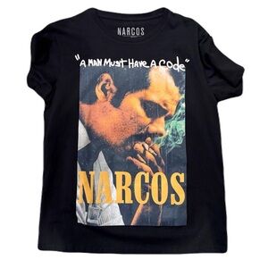 Narcos “A Man Must Have a Code” Pablo Escobar Graphic Tee Medium Unisex NWT
